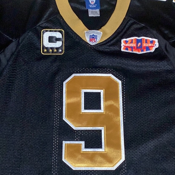 Reebok New Orleans Saints Drew Brees Super Bowl Jersey Stitched Name/#. Size 50 - Picture 2 of 7